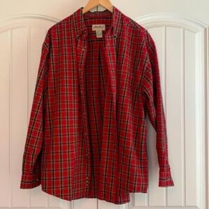 Men’s Eddie Bauer Red aid Button Down Shirt‎ Size L (1)